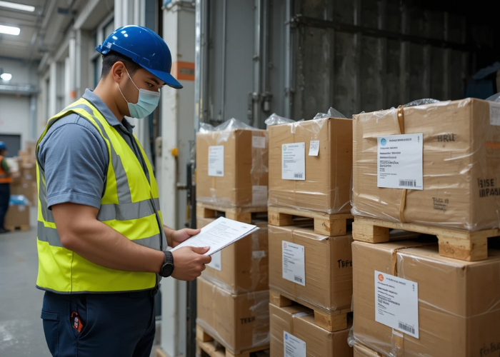 Inspection of delivered materials at site or warehouse to confirm quantity, condition, and documentation upon arrival. (3)